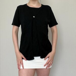 90s Black Sag Harbor cardigan Shirt